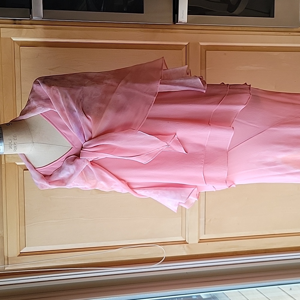 Hand dyed silk chiffon 3 piece set